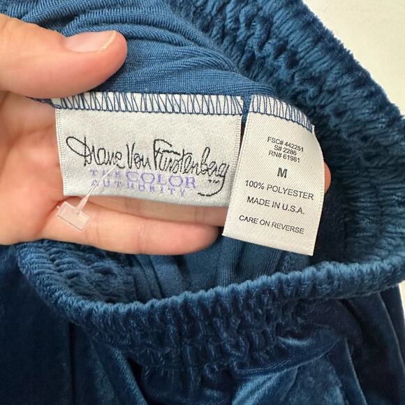 Diane Von Furstenberg Velour Pants M - Picture 4 of 7